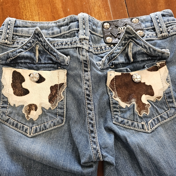 Miss Me Blue Boot Cut Jeans Classic Style - Picture 2 of 11